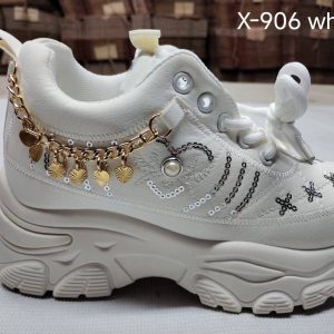 Ladies Shoes Sneakers Fashion shoes for Girls X-906 White